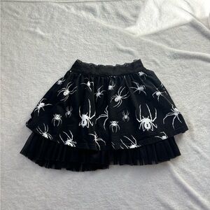 Widow Dollskill Black Spider Print Skirt
